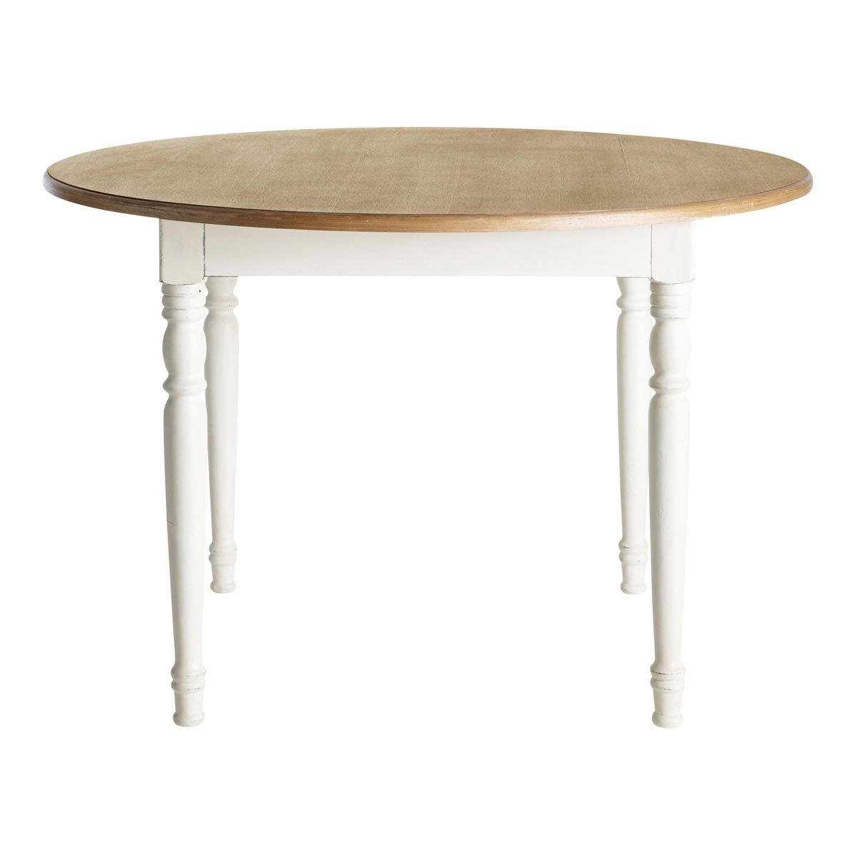 Mesa de comedor redonda crema D 120 Léontine | Maisons du Monde Mesa de comedor redonda crema D 120 Léontine | Maisons du Monde