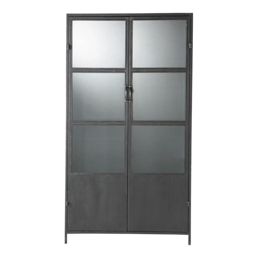 Metal industrial display case in black W 100cm Edison Maisons du Monde