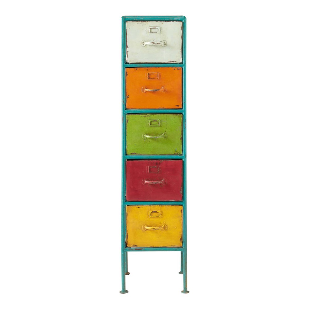 Metal storage tower unit, multicoloured H 128cm Mojito Maisons du Monde