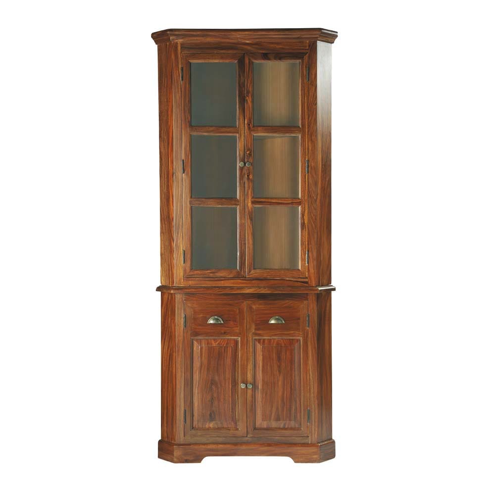 Meuble d'angle en bois de sheesham massif L 90 cm Luberon Maisons du