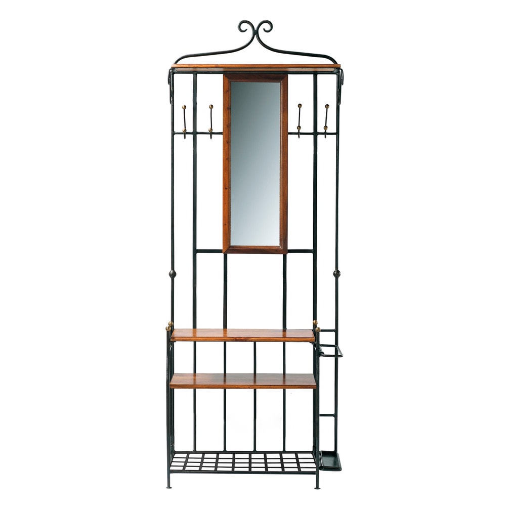 meuble d entree avec miroir en bois de sheesham massif l 83 cm luberon 1000 0 23 50120063_11