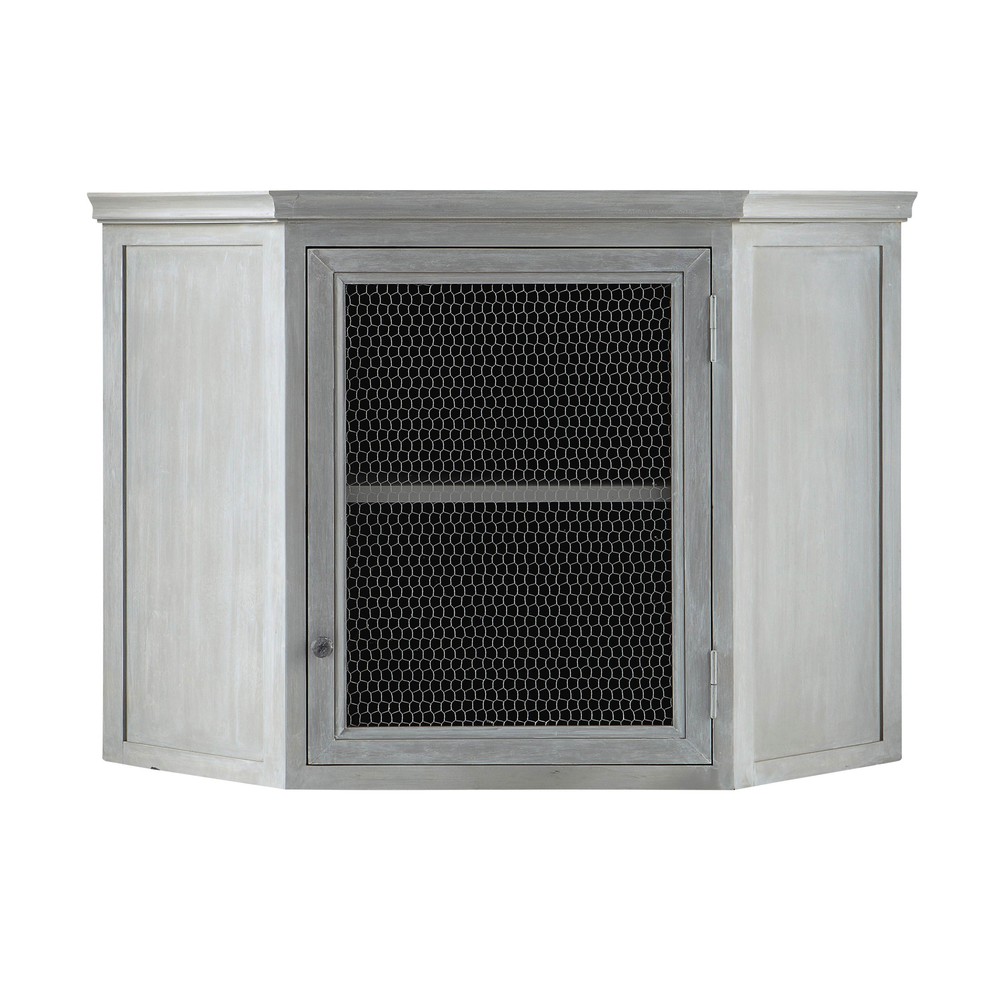 meuble haut d angle de cuisine en bois d acacia gris l 76 cm zinc 1000 12 29 140823_3
