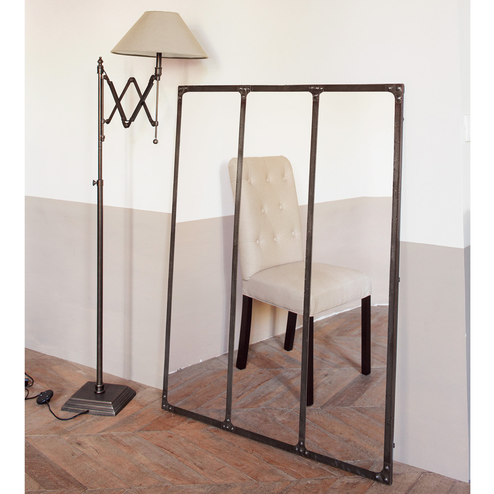 Miroir en métal effet rouille H 120 cm CARGO | Maisons du ...