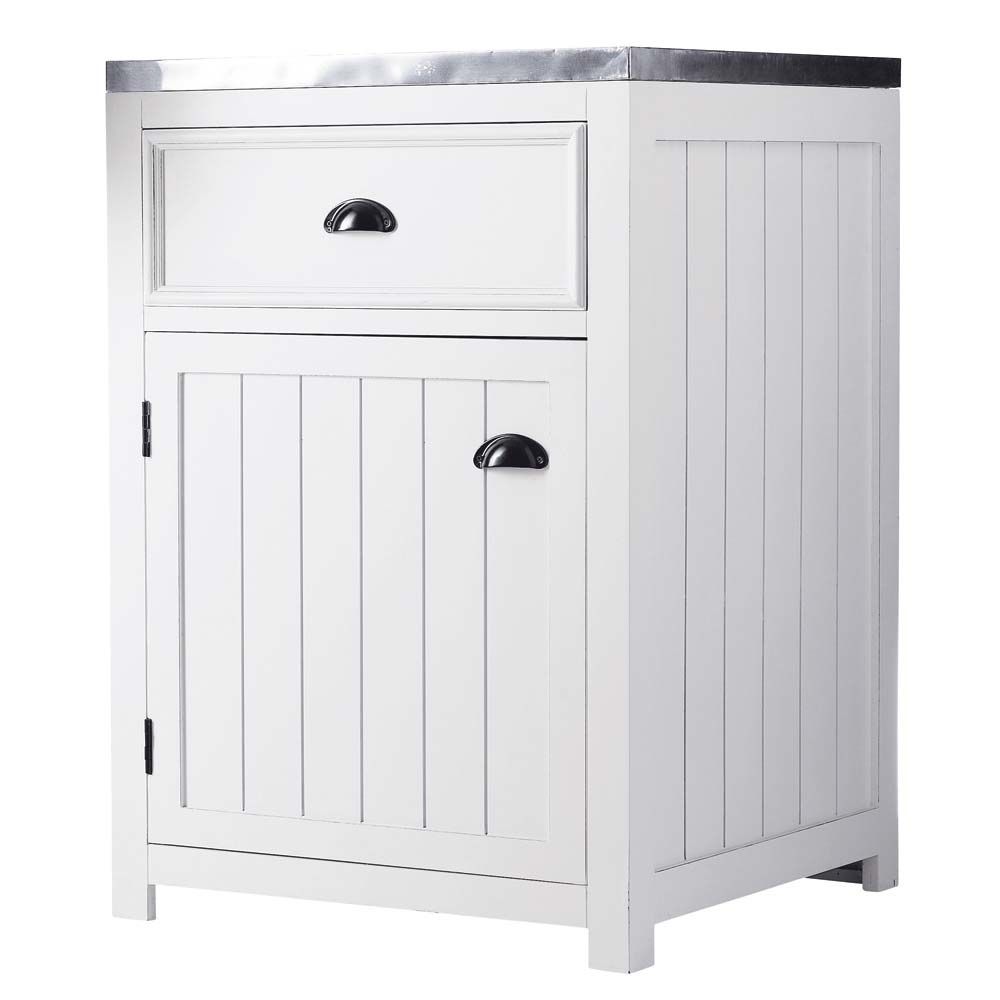 Mueble bajo de cocina blanco de madera apertura derecha An. 60 cm ... Mueble bajo de cocina blanco de madera apertura derecha An. 60 cm ...