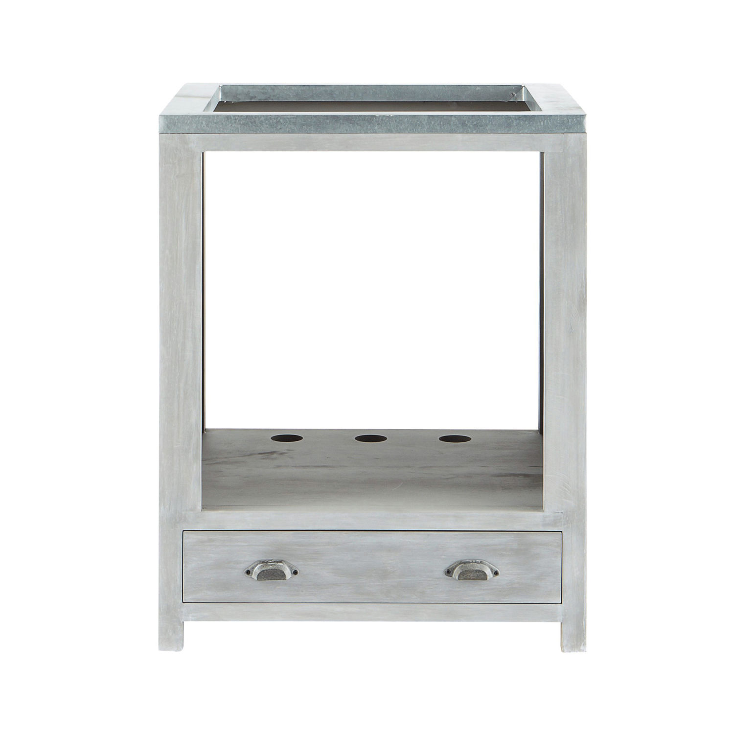 Mueble bajo de cocina para horno de hevea gris L 70 cm Zinc ... Mueble bajo de cocina para horno de hevea gris L 70 cm Zinc ...