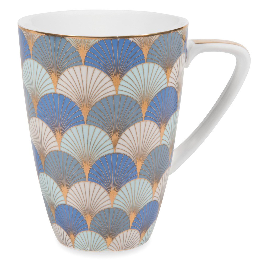 Mug en porcelaine bleue ART DÉCO Maisons du Monde