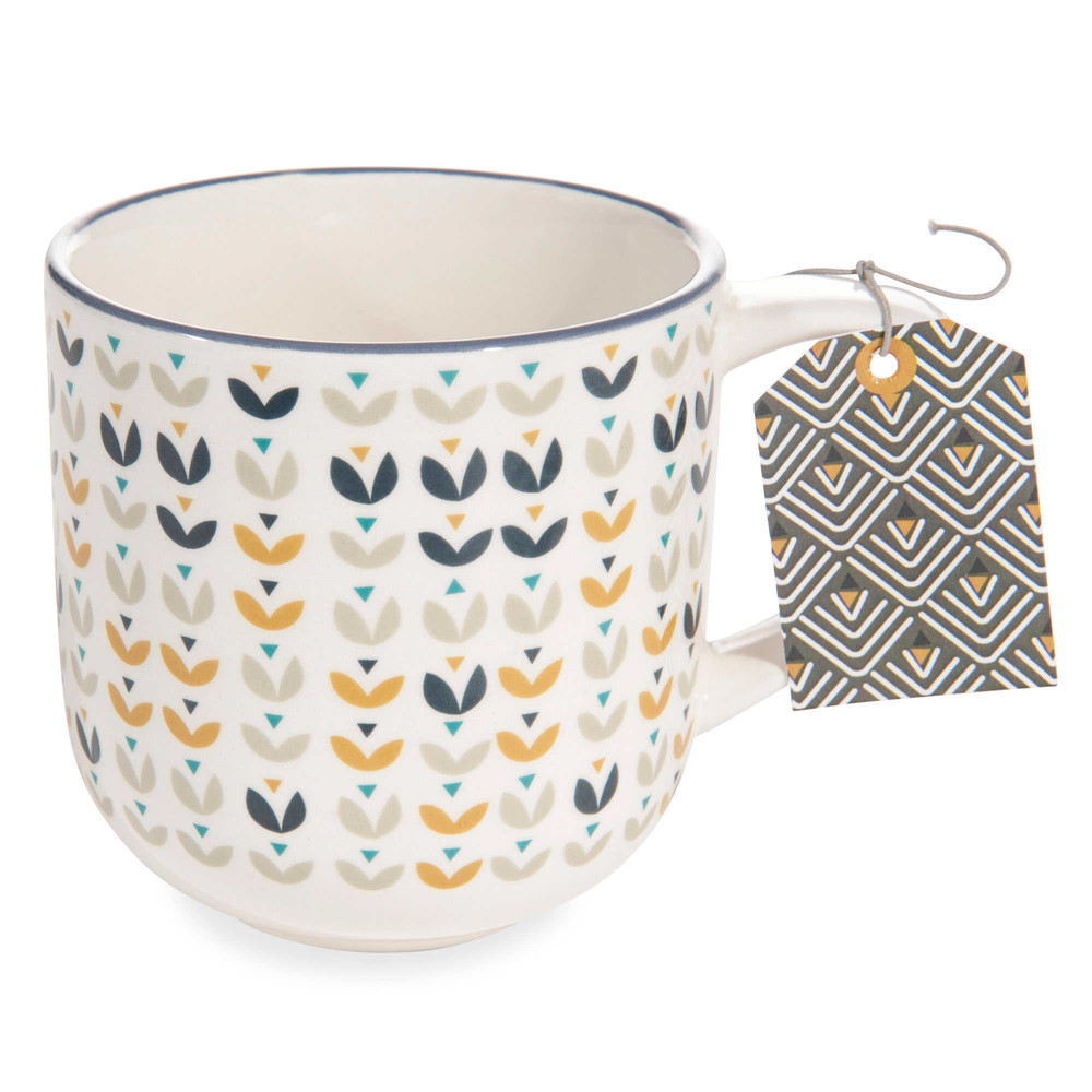 Mug motif fleurs en faïence PORTOBELLO Maisons du Monde