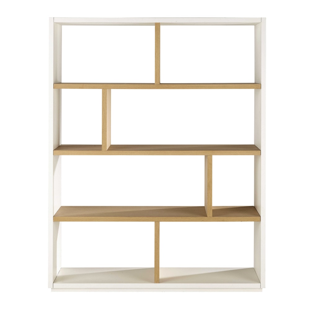 Oak shelf unit in white W 155cm Austral Maisons du Monde