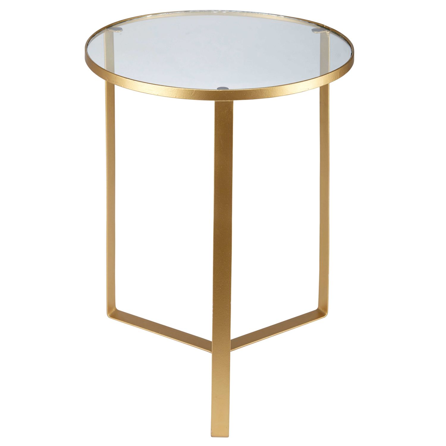 Gl And Gold Metal Side Table Olivia Maisons Du Monde