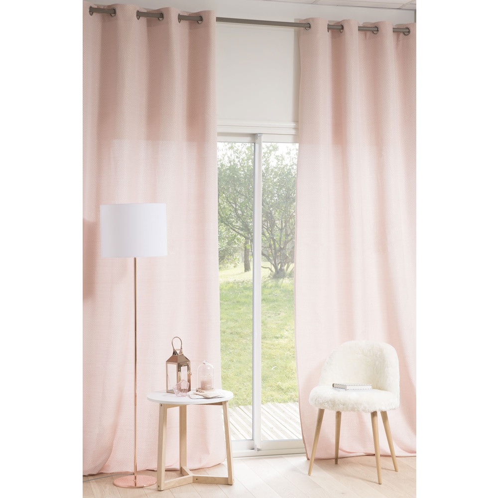 PHOEBE pink eyelet curtain 140 x 300cm Maisons du Monde