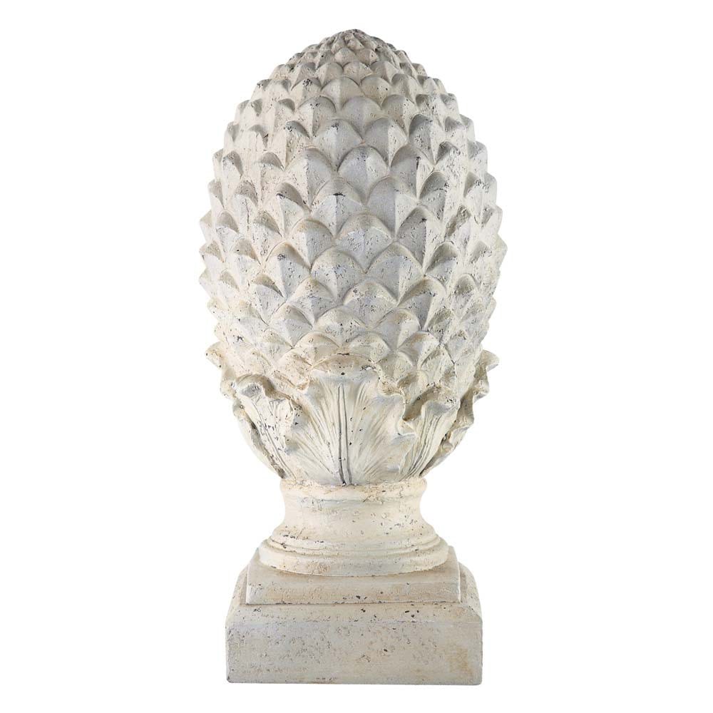 Pigna Bianca In Resina H 58 Cm Maisons Du Monde