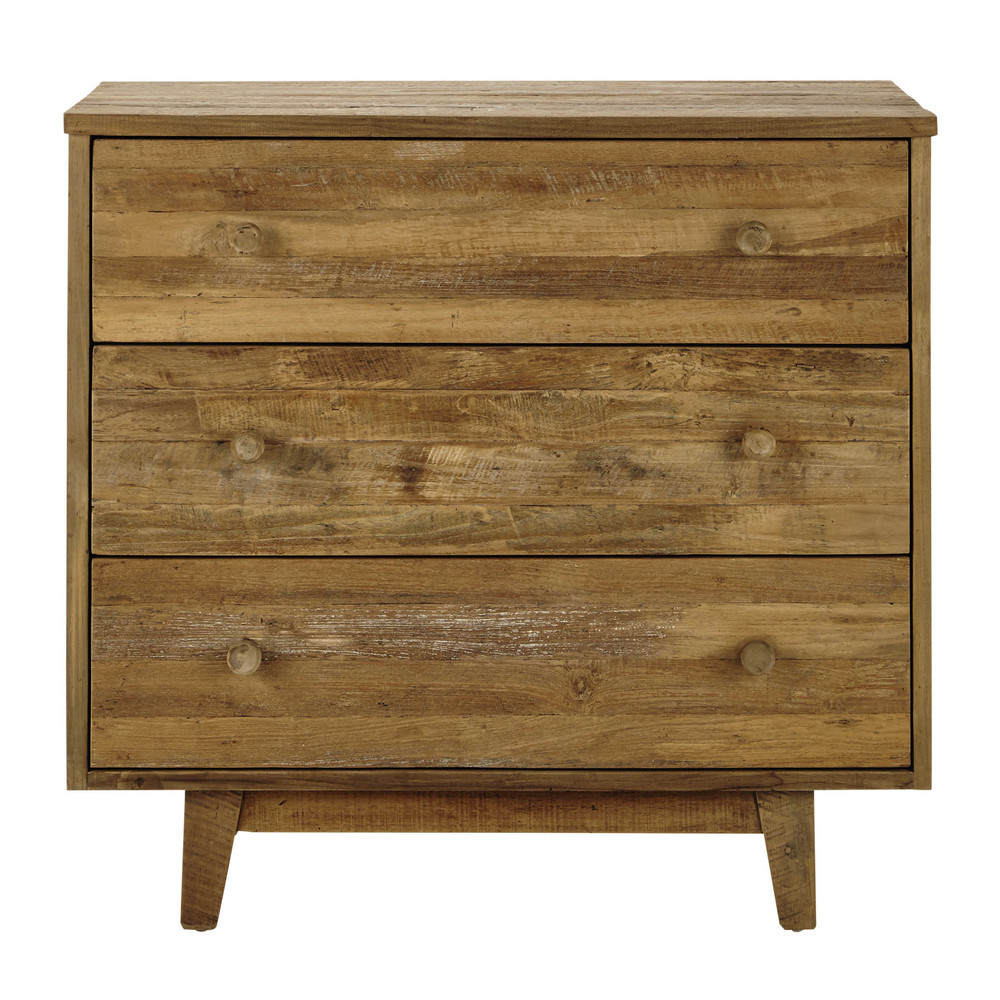 Recycled teak chest of drawers W 90cm Wooden Maisons du Monde