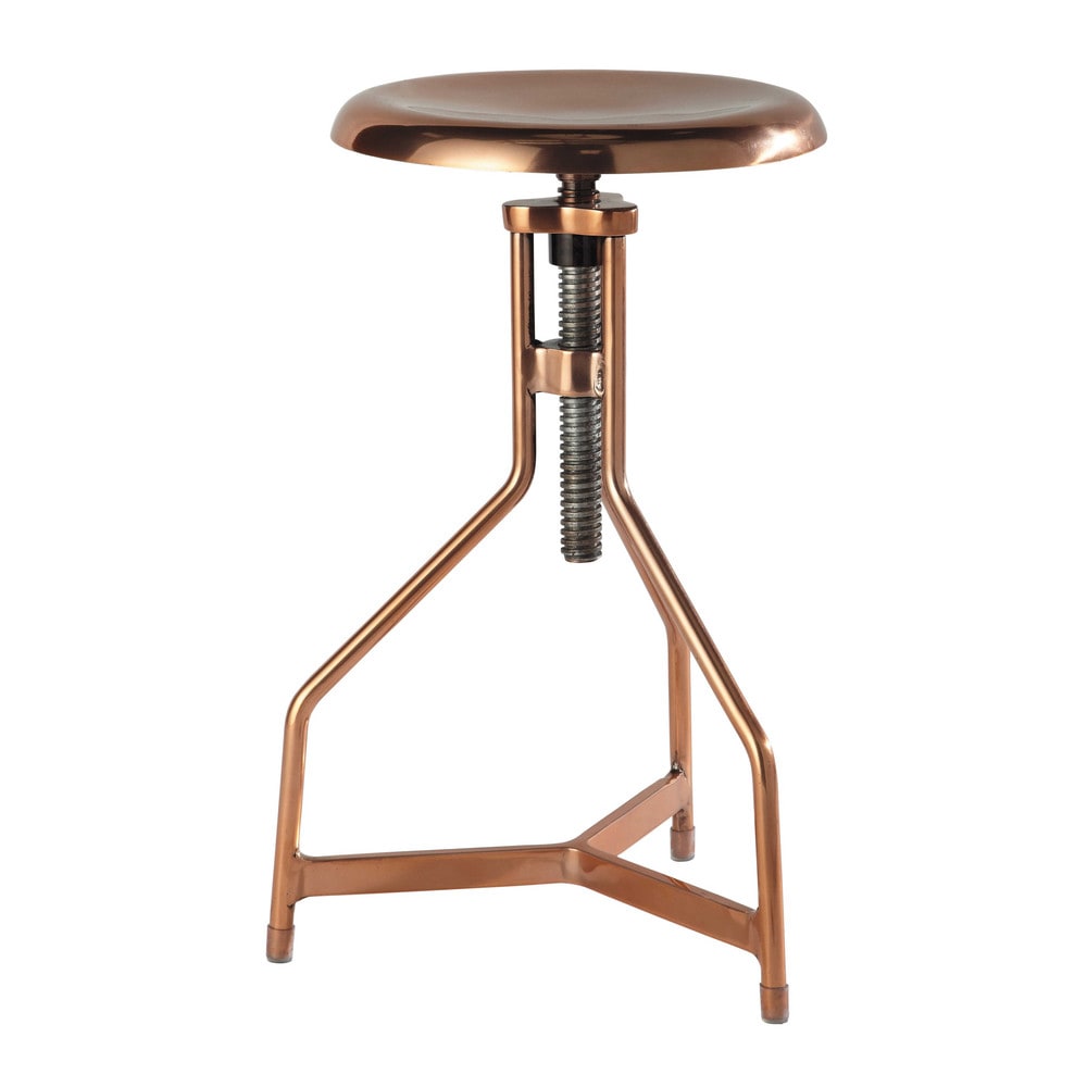 SEAN copper effect metal stool H 69cm Maisons du Monde