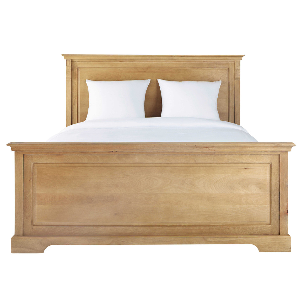 Solid Mango Wood 160 x 200 King Size Bed Naturaliste
