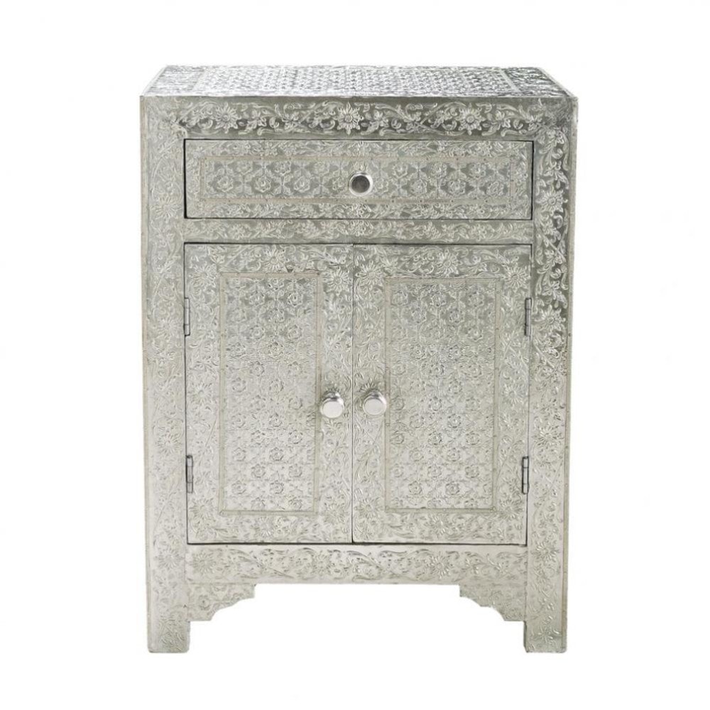 Solid mango wood Indian bedside table W 45cm Jaïpur Maisons du Monde