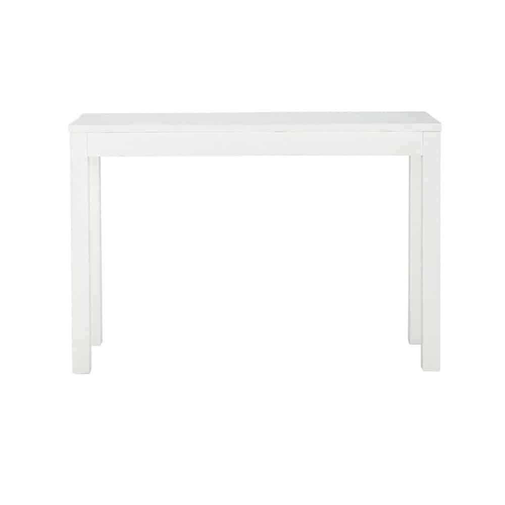 Solid wood console table in white W 120cm White Maisons du Monde