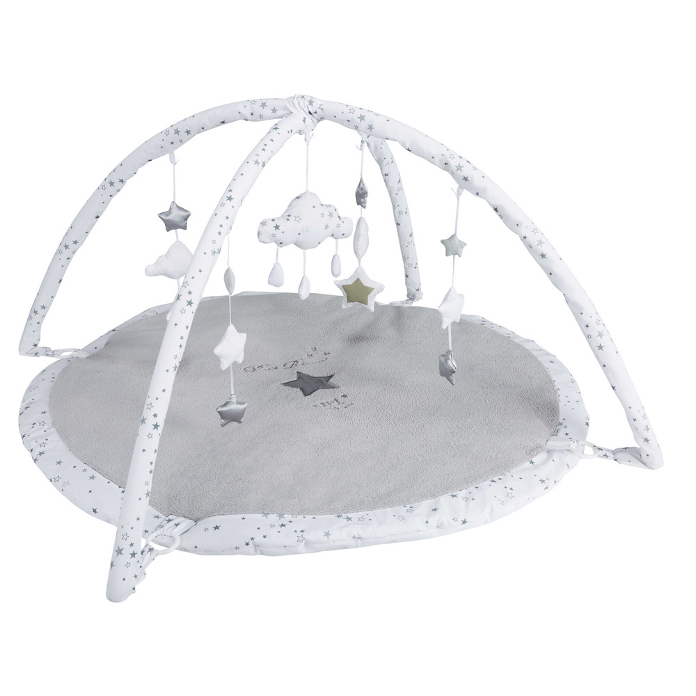 SONGE Grey and White Cotton Play Mat Maisons du Monde