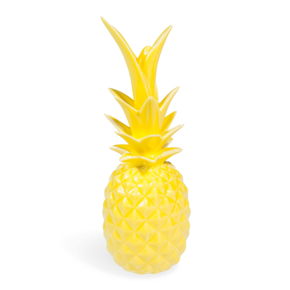 statuette ananas en porcelaine jaune h 24 cm 1000 4 1 157441_4