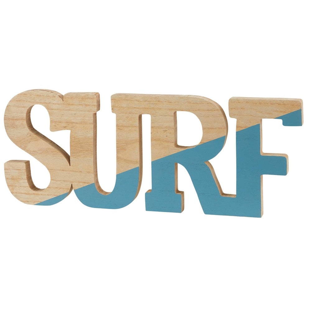 SURFING Blue "Surf" Decorative Word 55 x 22 cm Maisons du Monde