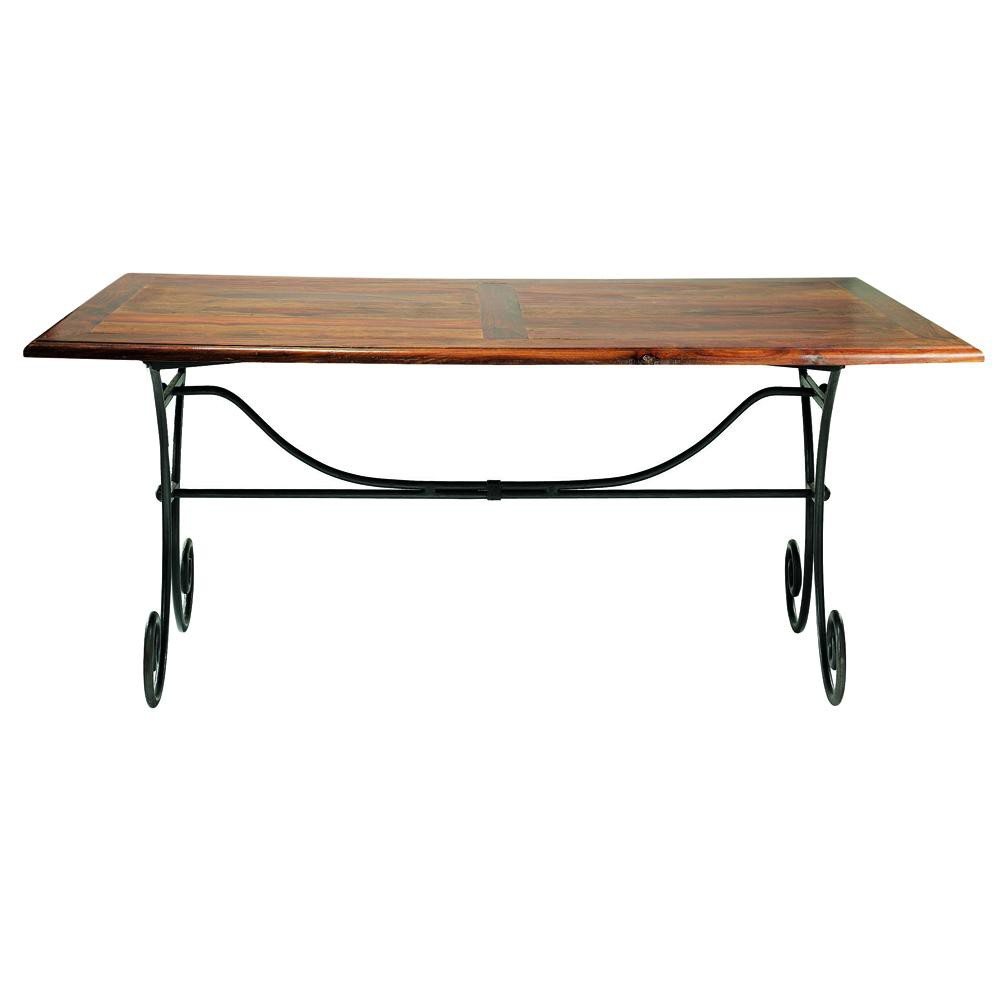 Table à manger en sheesham et fer 8 personnes L180 Luberon Maisons du Monde