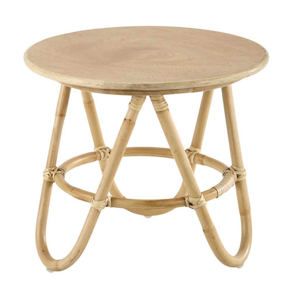 table basse ronde en bois et rotin d 46 cm suzane table basse ronde en bois et rotin d 46 cm suzane