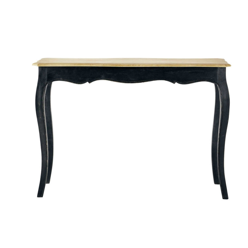 Table console en manguier massif noire L 116 cm Versailles ...