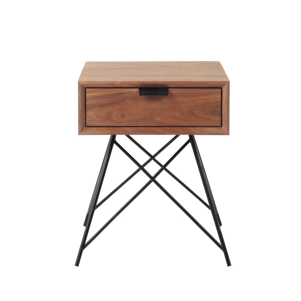 table de chevet vintage avec tiroir en noyer massif l 37 cm berkley 1000 6 31 146852_0