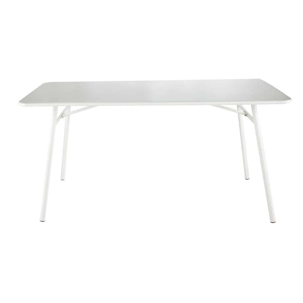 Table de jardin en métal blanche L 160 cm Harry's Maisons du Monde