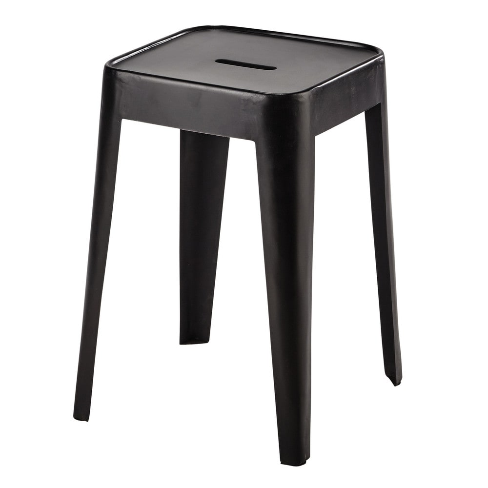 Tabouret Metal Noir tabouret en m 233 tal noir tom maisons du monde Tabouret Metal Noir tabouret en m 233 tal noir tom maisons du monde