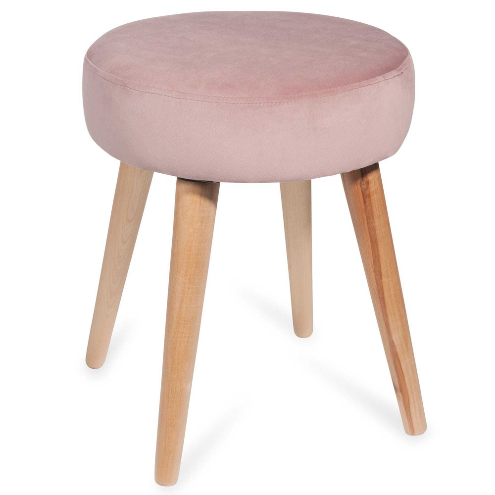 Pouf Rond Avec Rangement - Velours Motif Vache Noir Et Blanc - Dimensions 35x35x42 Cm - Tabouret Repose-pieds Salon, Chambre - 14