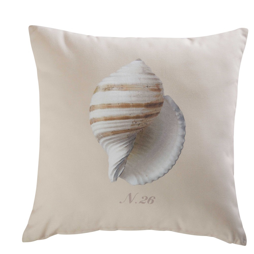 Tuinkussen in stof met schelpenprint 45x45cm RIVERSIDE Maisons du Monde Tuinkussen in stof met schelpenprint 45x45cm RIVERSIDE Maisons du Monde