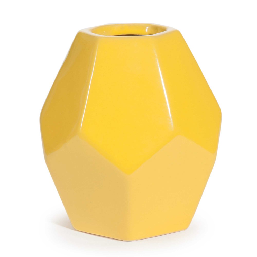Vase en céramique jaune H 13 cm OTTO Maisons du Monde