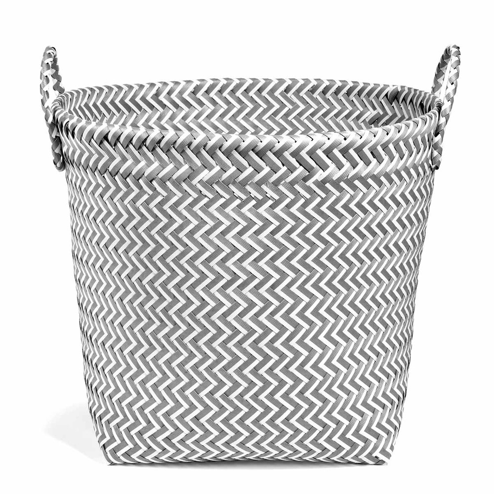 VINTAGE plastic wicker basket, H 30 cm Maisons du Monde
