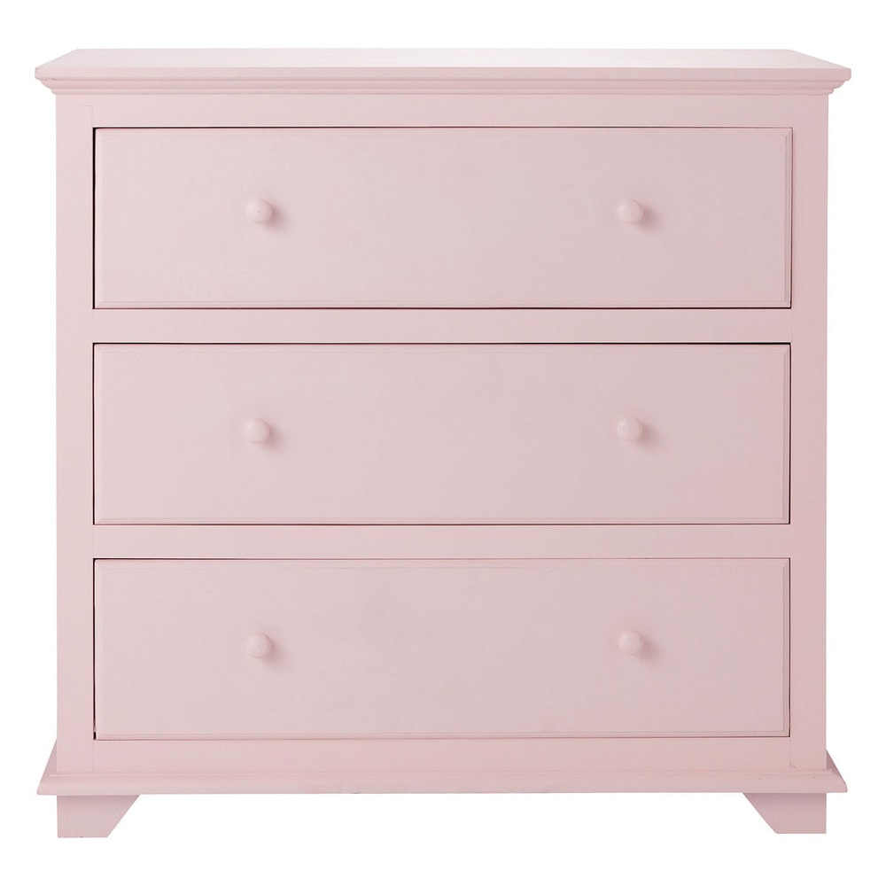 Wooden chest of drawers in pink W 90cm Pastel Maisons du Monde