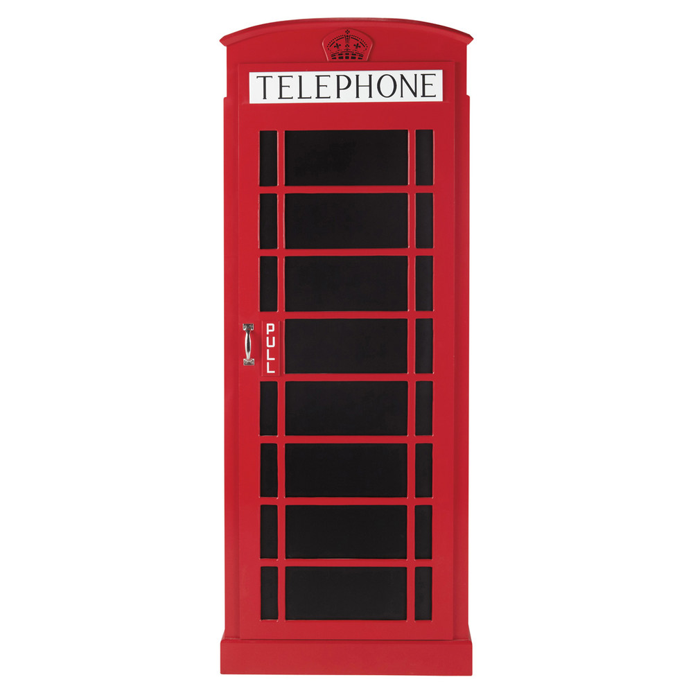 Wooden closet in red W 71cm Phonebox  Maisons du Monde