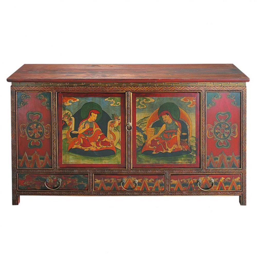 Wooden Indian multicoloured W 120cm Lhasa Maisons du Monde